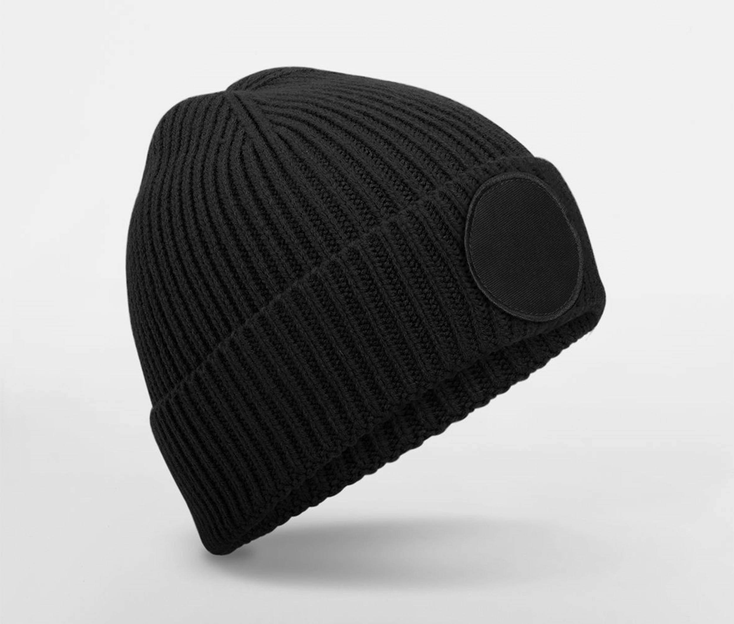 CIRCULAR FASHION PATCH BEANIE