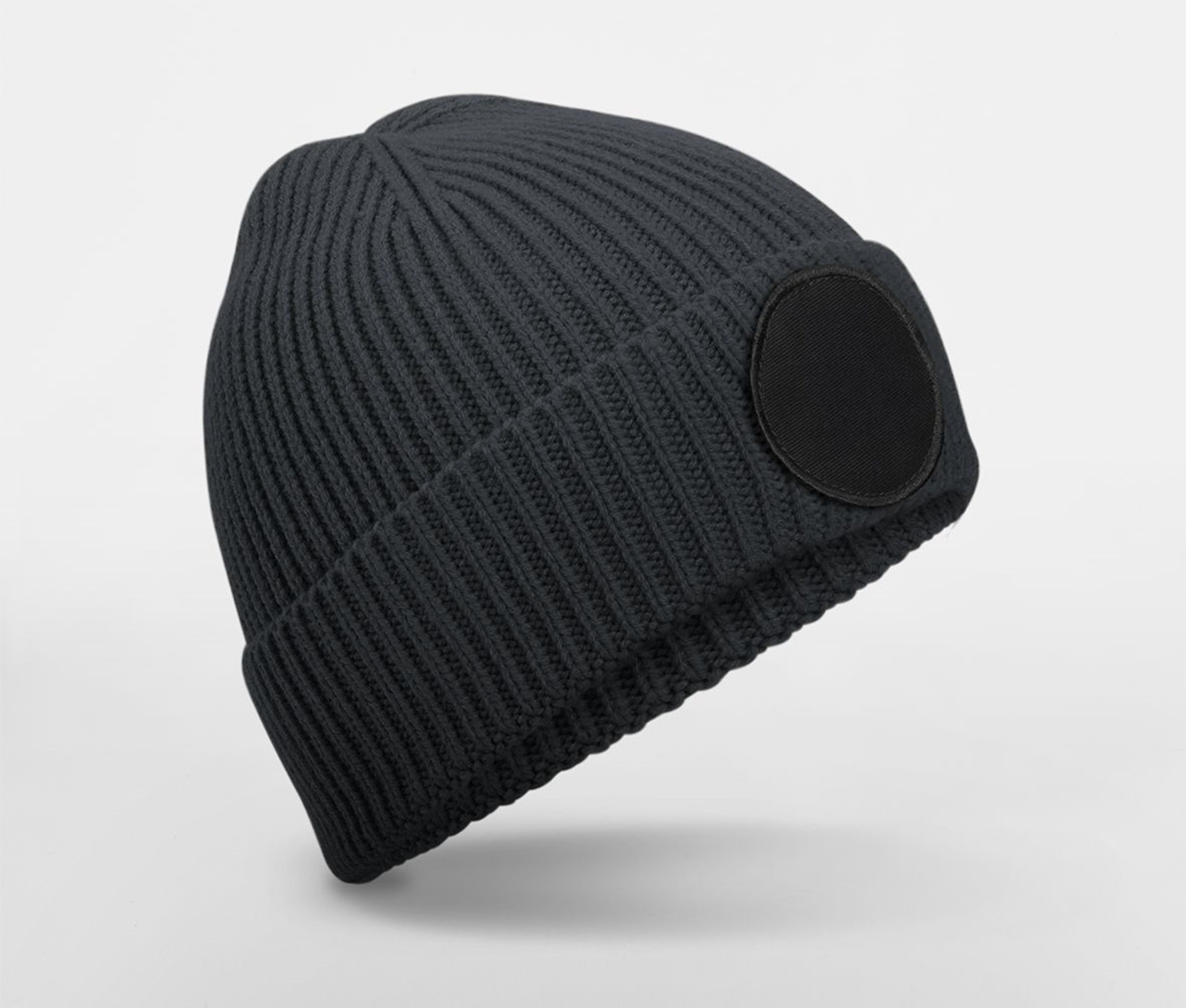 CIRCULAR FASHION PATCH BEANIE