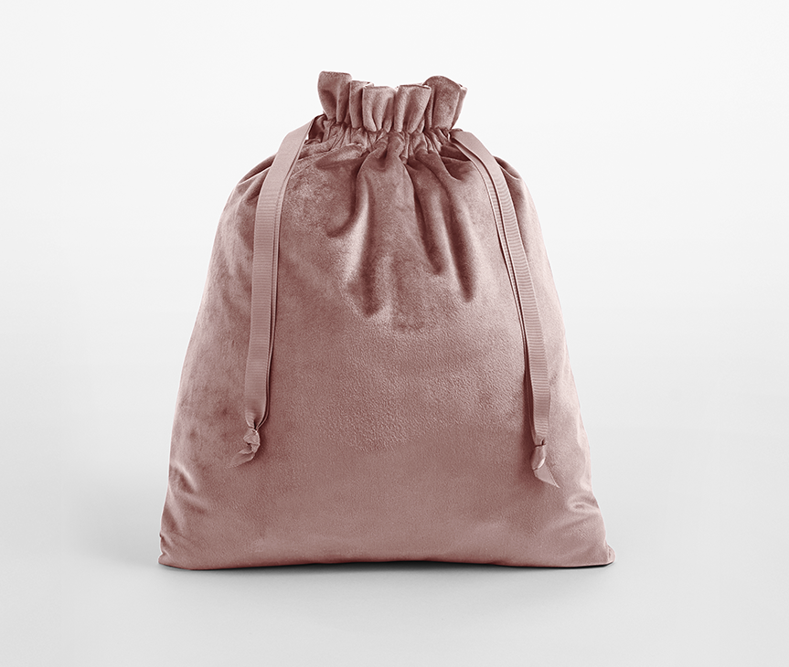 VELVET GIFTBAG WITH RIBBON DRAWSTRING